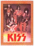 1977 ORIGINAL OFFICIAL AUCOIN MANAGEMENT, INC. "KISS ON BLOCKS / LOVE GUN ERA IRON-ON" (UNUSED) TRANSFER! MINT!