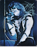 1976 PETER CRISS PERSONALLY AUTOGRAPHED 1976 "DESTROYER ERA KISS ARMY KIT 8" x 10" GLOSY COLOR PHHOTO"! AWESOME SHOT! FRAMABLE! EX+++!