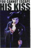 1998 HTF U.S. ORIGINAL 2-SIDED TICKETMASTER 'PAUL STANLEY AS THE PHANTOM OF THE OPERA POSTCARD SIZE ADVERT" MINT!