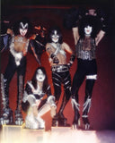 1978 U.S. Love Gun Tour "GROUP ON PEDISTALS PHOTO SESSION" FULL COLOR GLOSSY PHOTO! MINT!