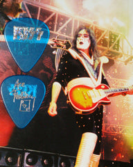 2000 KISS CLEAR BLUE W/CIRCLE PRISM "ACE FREHLEY FAREWELL TOUR" GUITAR PICK MINT
