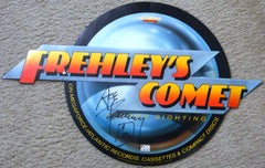 2013 ORIGINAL OFFICIAL 1987 MEGAFORCE RECORDS "PERSONALLY AUTOGRAPHED BY ACE FREHLEY "FREHLEY'S COMET" PROMOTIONAL-ONLY IN STORE CARDBOARD DIE-CUT LARGE DISPLAY No. 2! NrMINT!