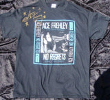 2013 ORIGINAL OFFICIAL U.S. 'ACE FREHLEY' PERSONALLY AUTOGRAPHED "NO REGRETS 2013 PROMOTIONAL-ONLY T-SHIRT" MINT!