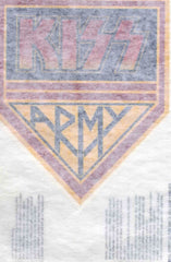 1976 ORIGINAL U.S. ONLY AUCOIN MANAGEMENT, INC. 1976 KISS ARMY KIT "KISS ARMY LOGO IRON-ON"! VINTAGE! MINT!