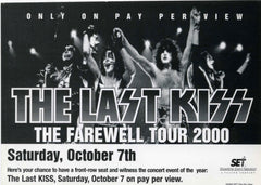 2000 Rare HTF Original Offficial SET Pay Per View "THE LAST KISS" Promotional-Only 2-Sided Postcard! MINT!