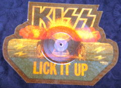 1983 Original U.K. IMPORT Official "LICK IT UP" Tank Shaped 2-Track Picture Disc! MINT!