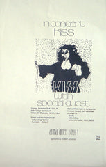 1974 ORIGINAL KISS 'HOTTER THAN HELL' U.S. TOUR COLLEGE VENUE POSTER NOT A COPY! NrMINT!