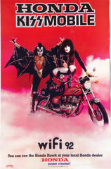 1995 U.S. RARE ORIGINAL LIMITED EDITION REPRODUCTION "HONDA KISSMOBILE" aka "HONDA HAWK" Promotional-Only Poster! MINT!