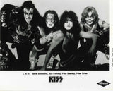 1996 KISS ORIGINAL "REUNION GROUP SHOT" No. 1 B/W PROMOMOTIONAL-ONLY GLOSSY 8" x 10" PHOTO! MINT!