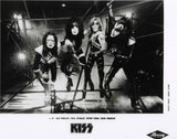 1996 KISS ORIGINAL "REUNION GROUP SHOT" No. 2 B/W PROMOMOTIONAL-ONLY GLOSSY 8" x 10" PHOTO! MINT!