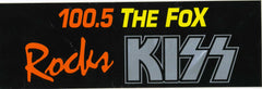 1996 (Unused) Louisville, KY. FM Radio Station Promotional-Only Bumper Sticker for the Reunion Alive Worldwide Concert "105.5 THE FOX ROCKS KISS"! MINT!