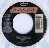 1989 HTF U.S. MERCURY LABEL "HIDE YOUR HEART"/"BETRAYED" 7" POLYGRAM SINGLE! MINT!