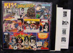 1980 RARE U.S. CASABLANCA LABEL (ORIGINAL SHRINKWRAP) "UNMASKED" LP! COMPLETE with ALL INSERTS & POSTER! NrMINT!