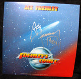 2013 ACE FREHLEY PERSONALLY AUTOGRAPHED 1987 S/T MEGAFORCE RECORDS "FREHLEY'S COMET" 2-SIDED PROMOTIONAL-ONLY LP FLAT! AWESOME PIECE! VERY FRAMABLE! MINT!