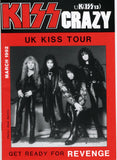1992 March U.K. IMPORT OFFICIAL 'KISS CRAZY" FANZINE No. 13" COMPLETE! MINT!