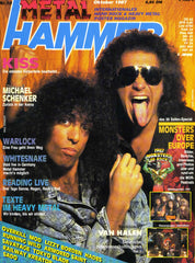 1987 October GERMAN IMPORT ORIGINAL 'METAL HAMMER" MAGAZINE! COMPLETE! MINT!
