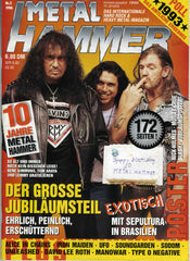 1994 March GERMAN IMPORT ORIGINAL 'METAL HAMMER" MAGAZINE! COMPLETE! MINT!