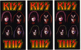 2000 KISS ORIGINAL HTF U.S. (UNUSED STRIP OF 3) "KISS THIS WINE STICKERS" MINT!