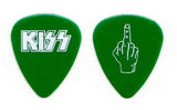 2000 KISS GREEN W/WHITE "GENE SIMMONS FAREWELL TOUR" GUITAR PICK MINT